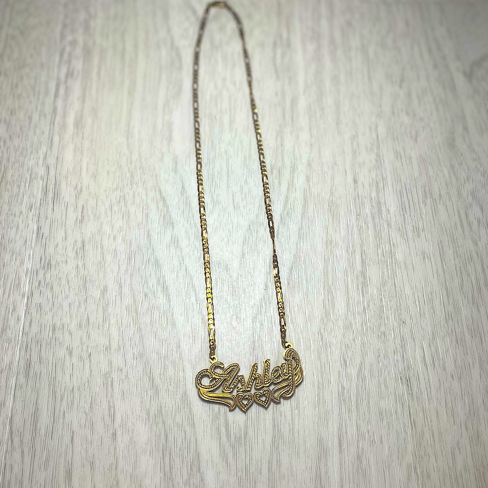 (Ashley) name necklace unworn FAKE GOLD**